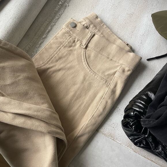 ☘️ Uniqlo Heattech Stretchy Leggings/ Jeggings in Cream/ Beige/ Eggshell C… - Picture 3 of 12